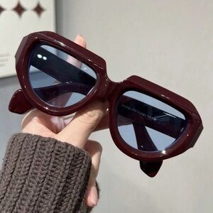 Dark Red & Blue Sunglasses